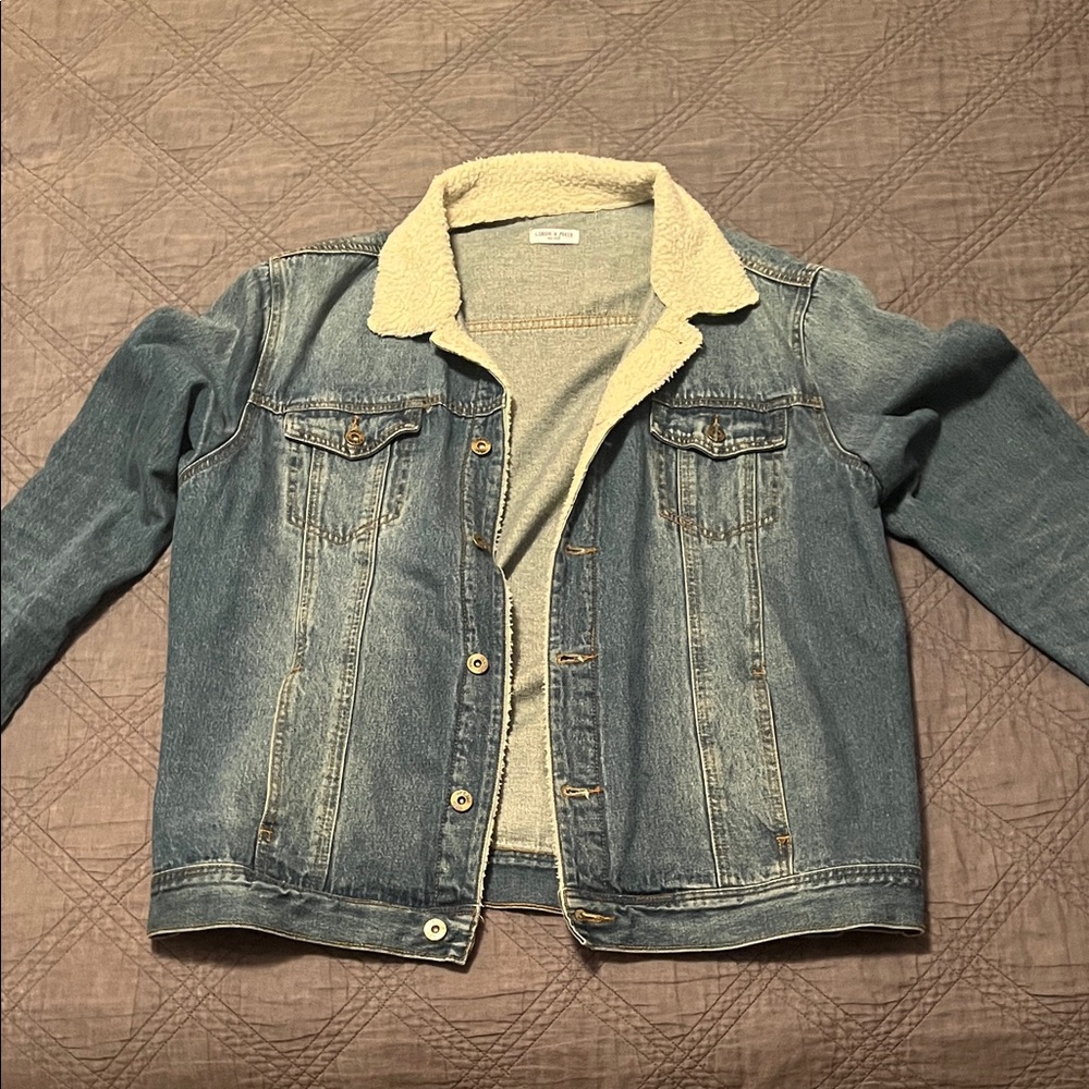 Men's Denim Sherpa Jacket